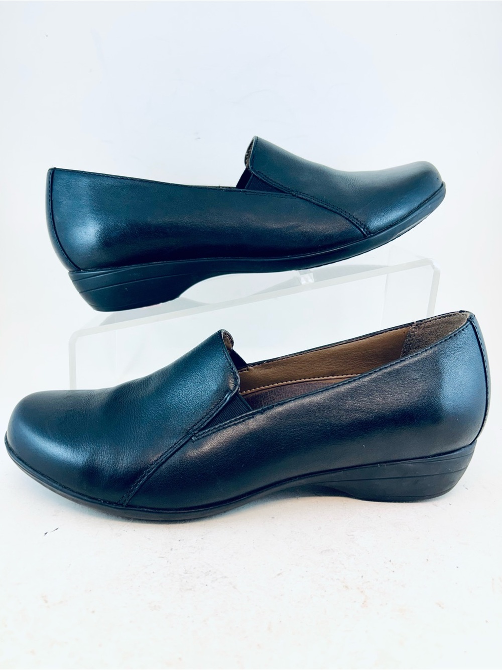 Dansko Black Milled Nappa Leather Farah Smoking Loafers, size 39 8.5 9 - Picture 5 of 11